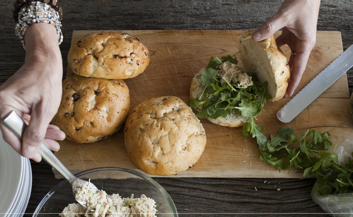 Making Chicken Salad Sandwiches